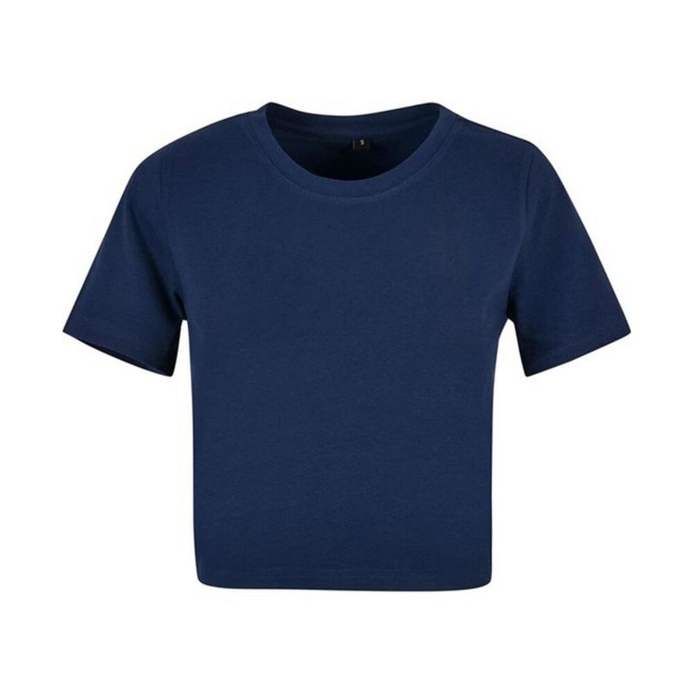 Build Your Brand Womens/Ladies Crop Top / Light Navy